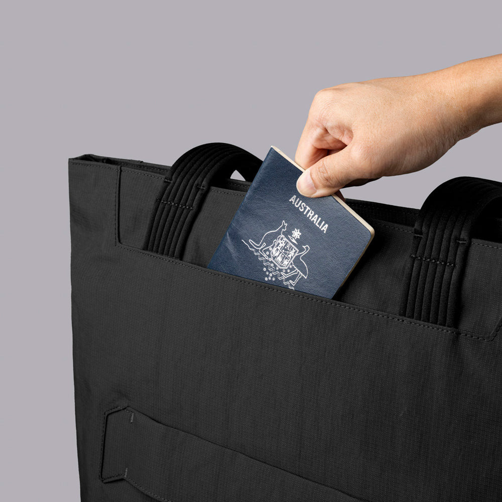 ALPAKA Flight Tote (L) Axoflux 400D Ripstop Nylon, Black
