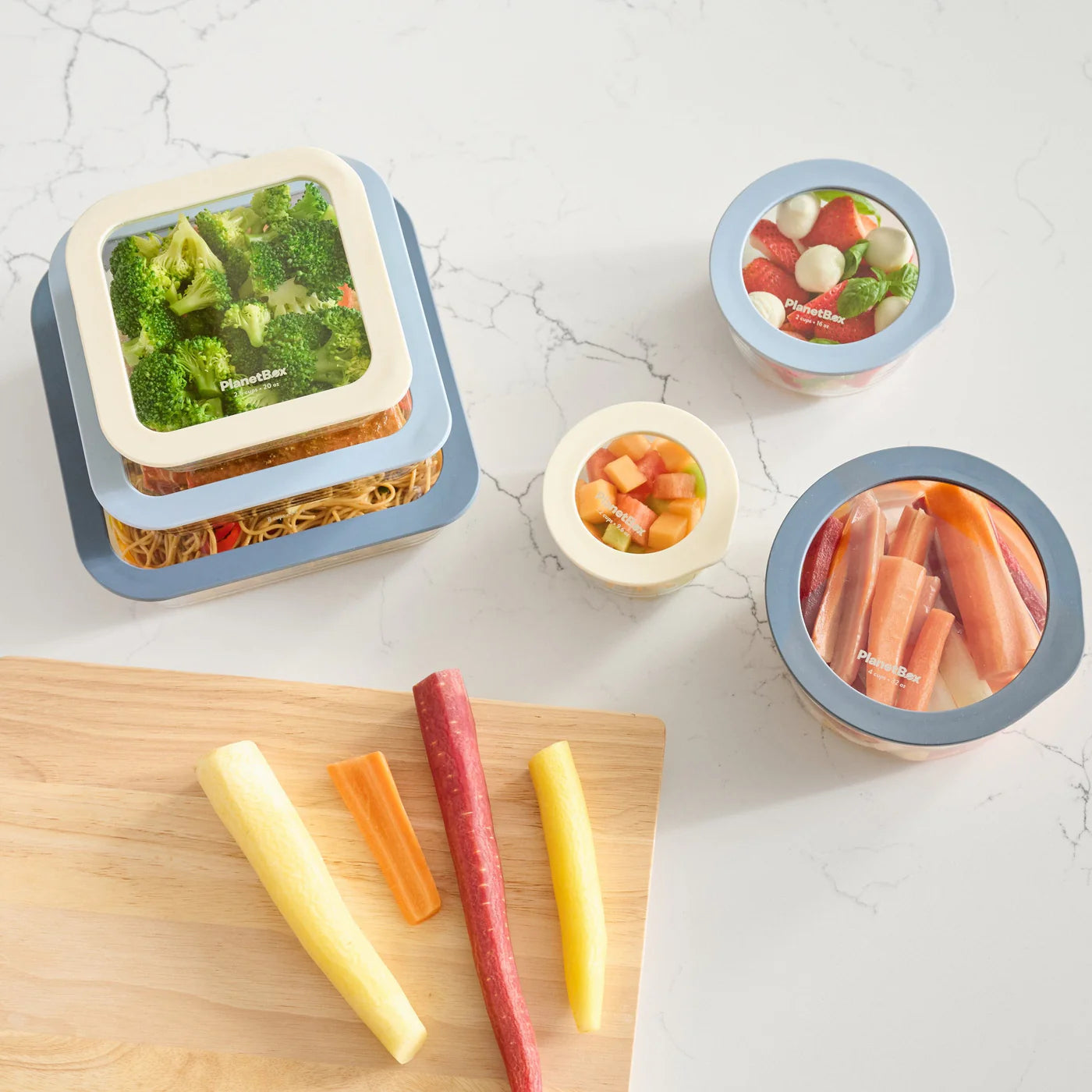PlanetBox Glass Food Storage Containers, Medium Square