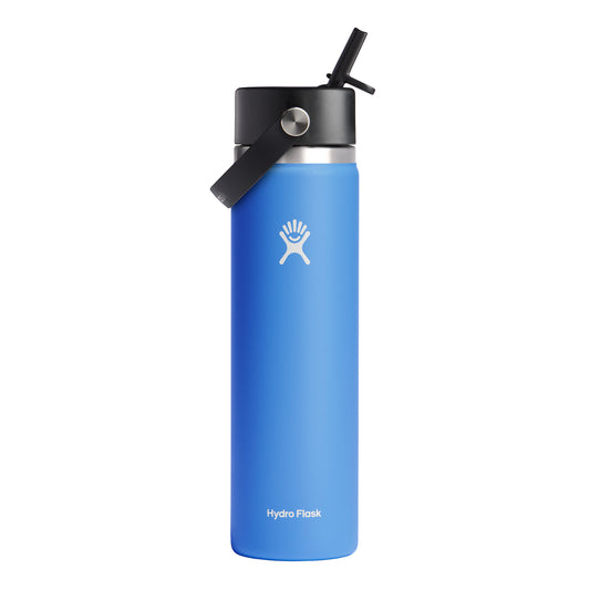 Hydro Flask Wide Mouth with Flex Straw Cap med Sugerør, 710 ml (24oz)