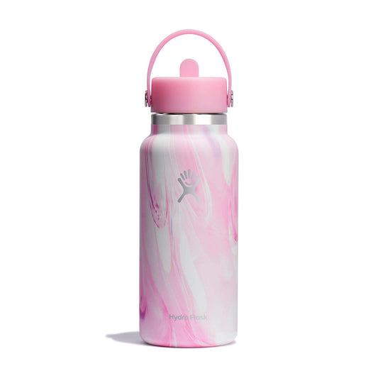 Hydro Flask Wide Mouth with Flex Straw Cap 32oz, Jelly Pink
