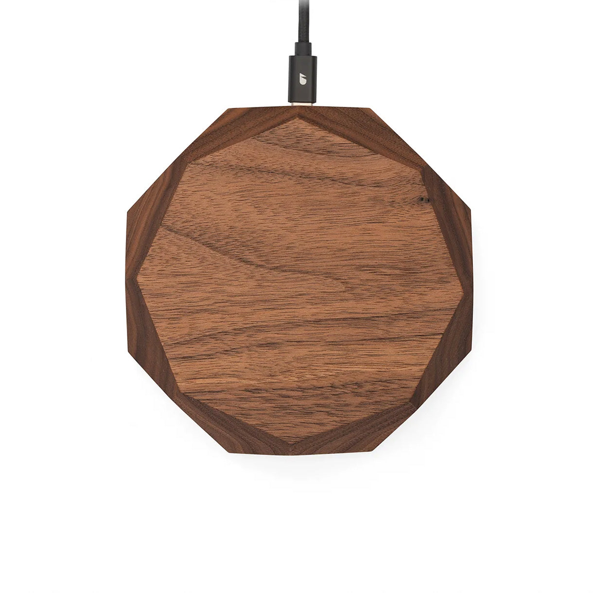 Oakywood Geometric Charging Pad, Walnut