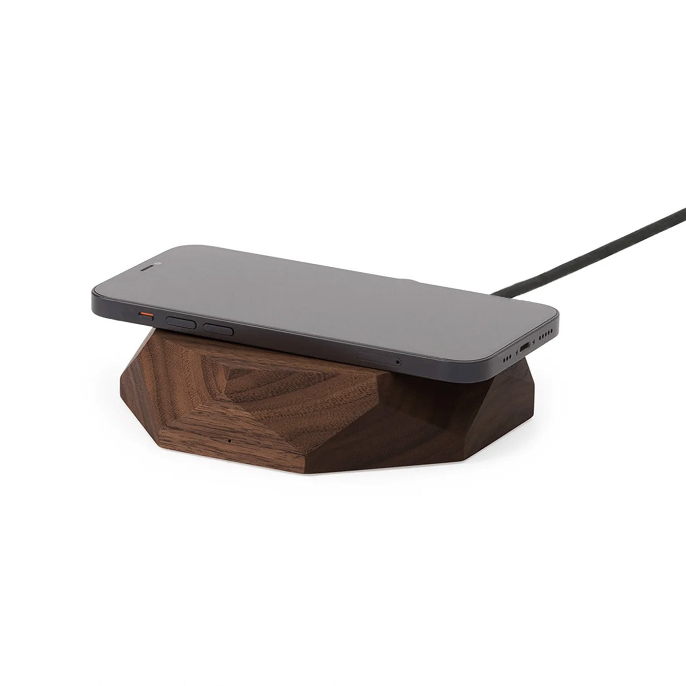 Oakywood Geometric Charging Pad, Walnut