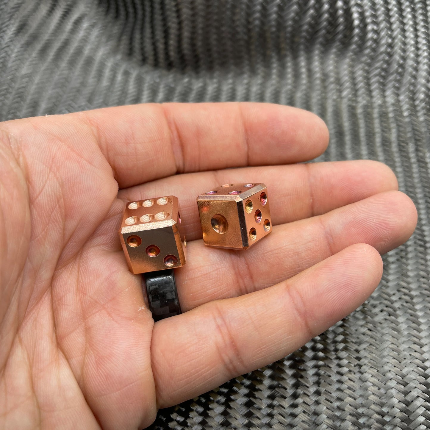 CountyComm Pair-A-Dice Copper Dice Set