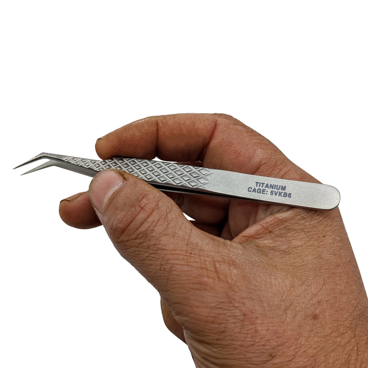 CountyComm Bent - Pineapple Titanium Ultra Fine Tweezers by Maratac®