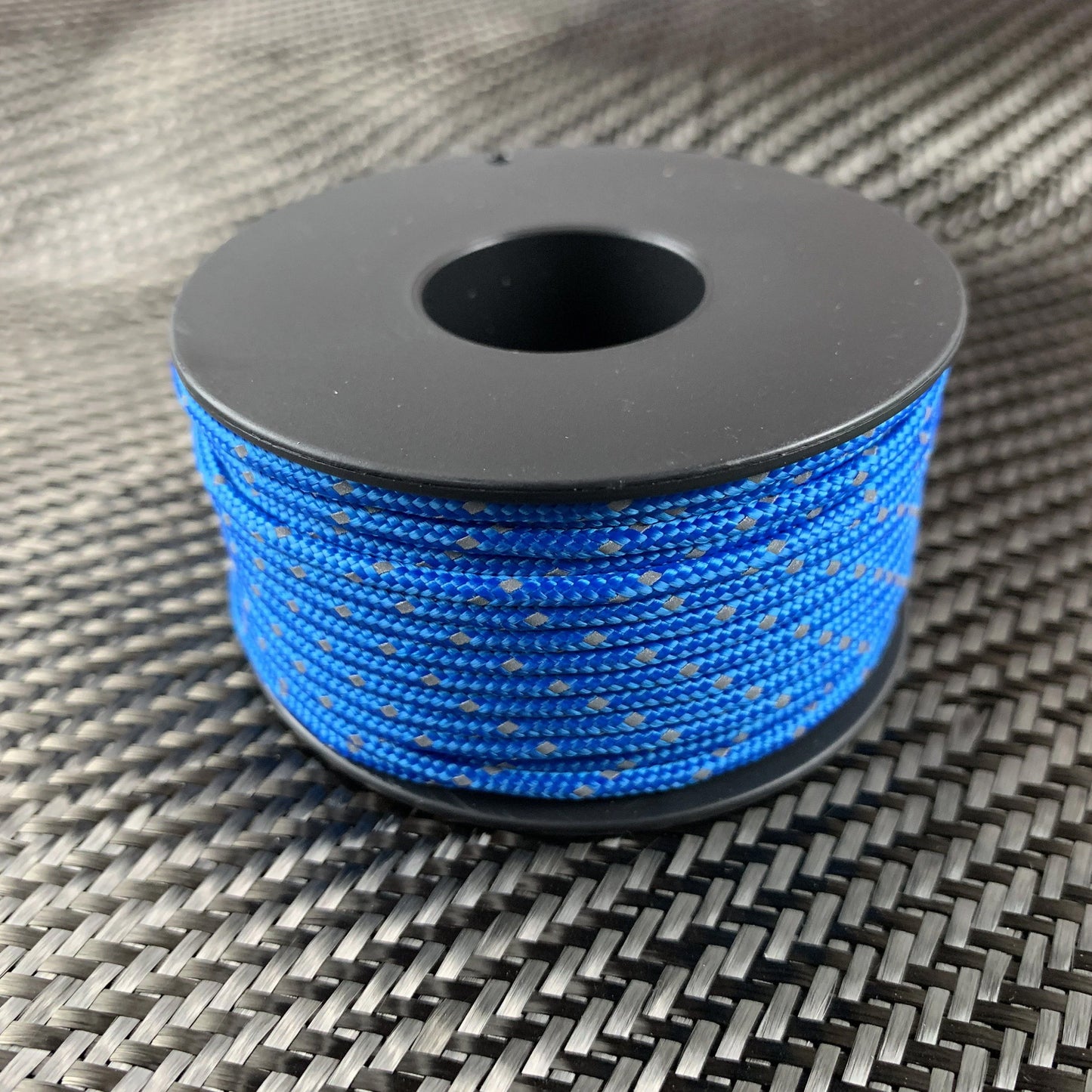 CountyComm Micro Reflective Cord 65ft /200lb Test, Royal Blue