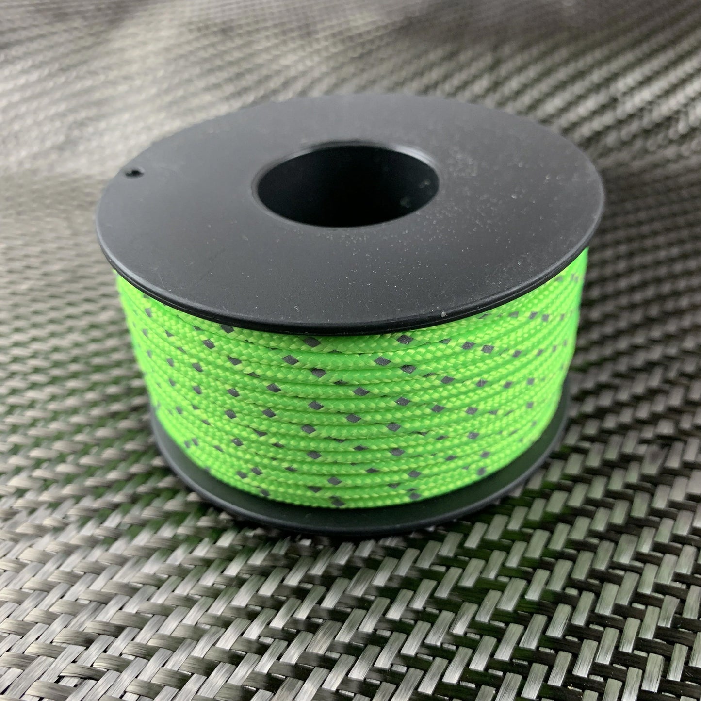 CountyComm Micro Reflective Cord 65ft /200lb Test, Zombie Green