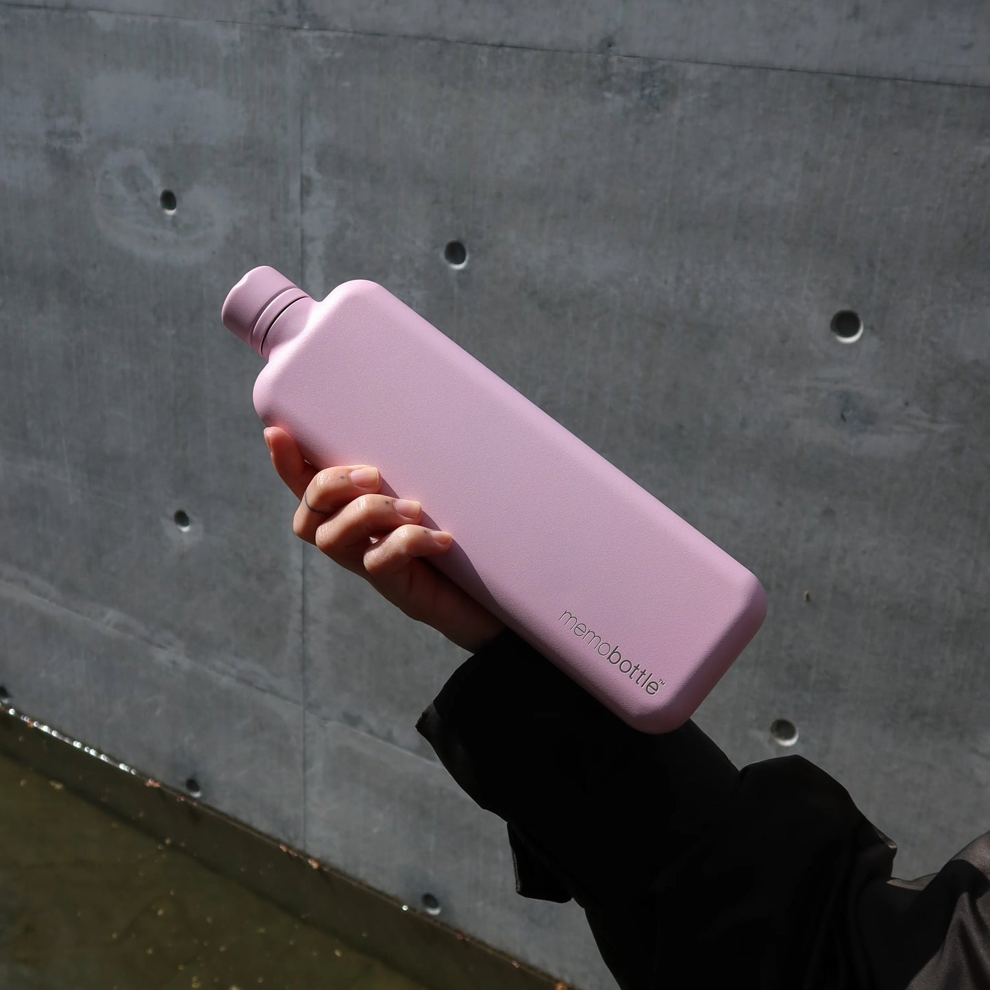 Memobottle™ Slim Stainless Steel 600ml, Pink Salt