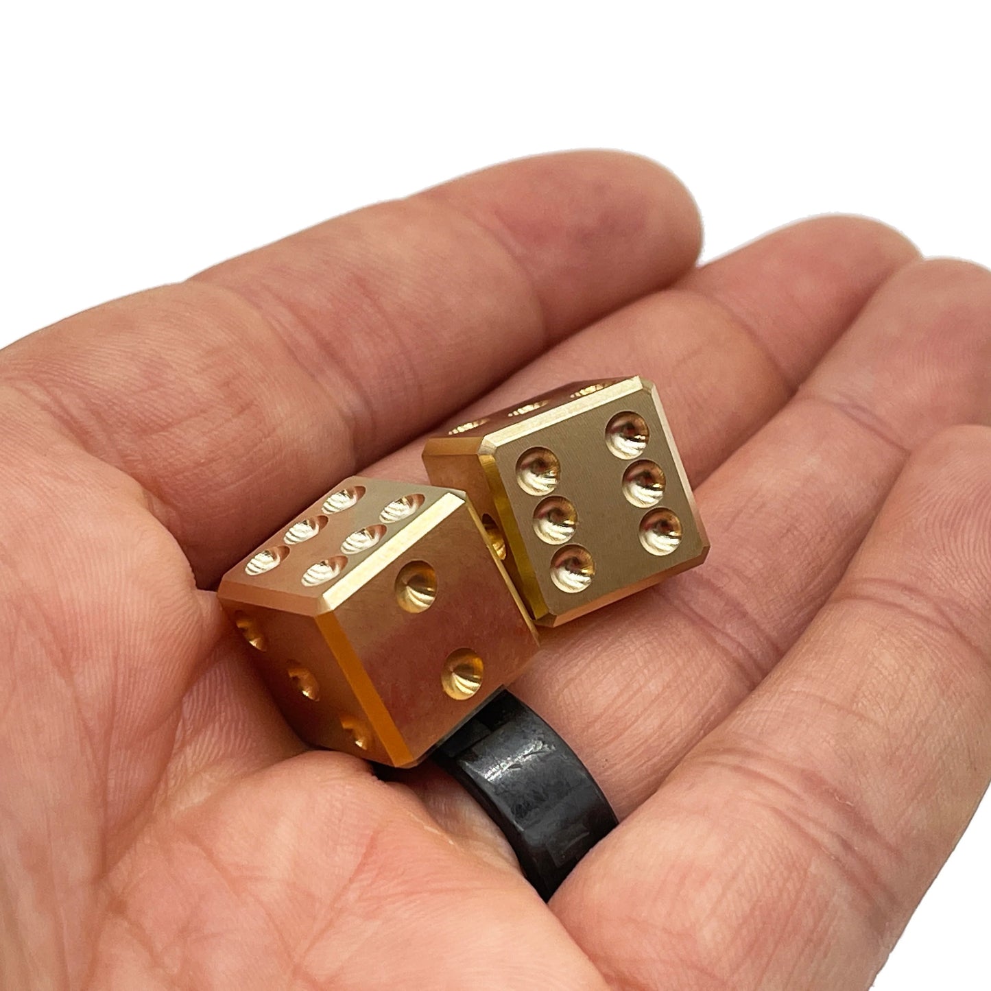 CountyComm Pair-A-Dice Brass Dice Set