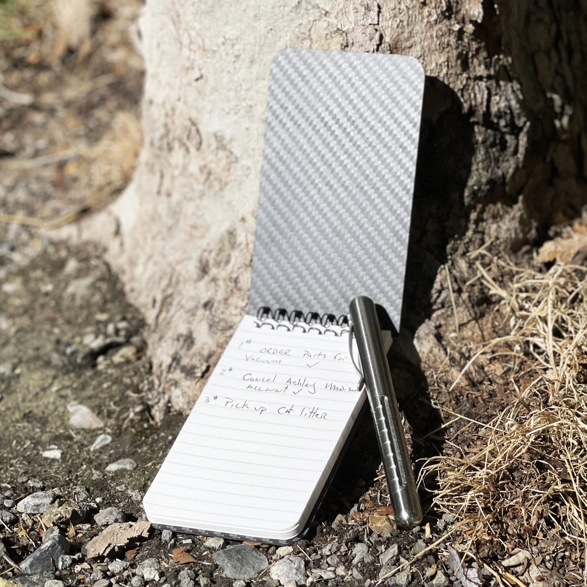 CountyComm Weather Proof Carbon Fiber Notebook V2 (Includes Glow POP Pen)