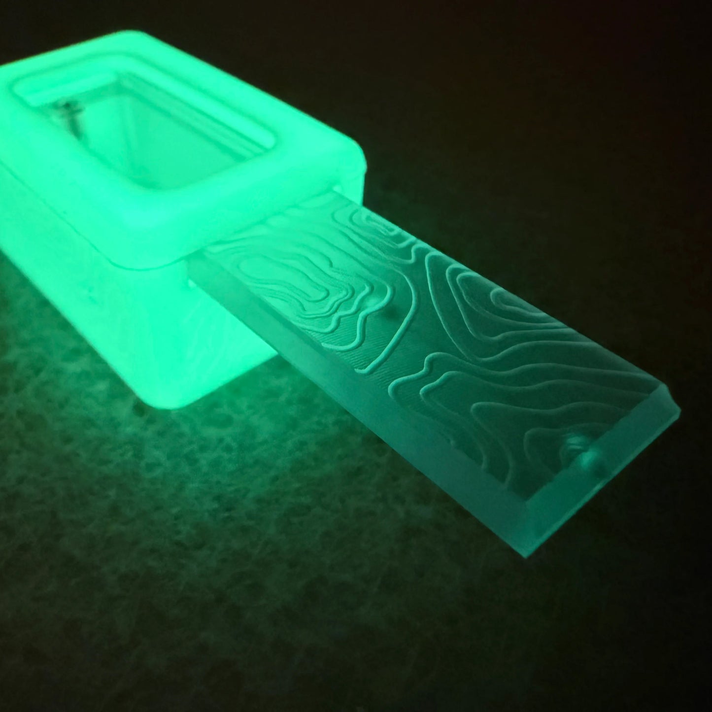 CountyComm Tiny Polycarbonate Pocket Box Gen 3 Topo + Glow Silicone Holder