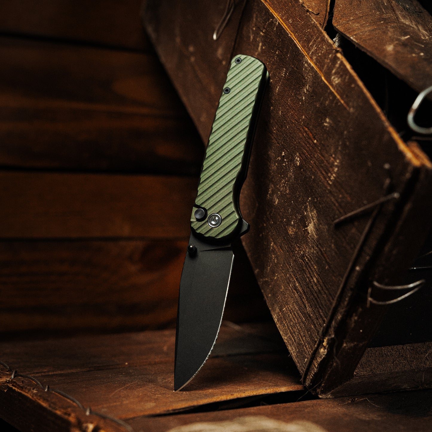 Civivi Iron Tide, Forest Green Aluminum / Black Stonewashed