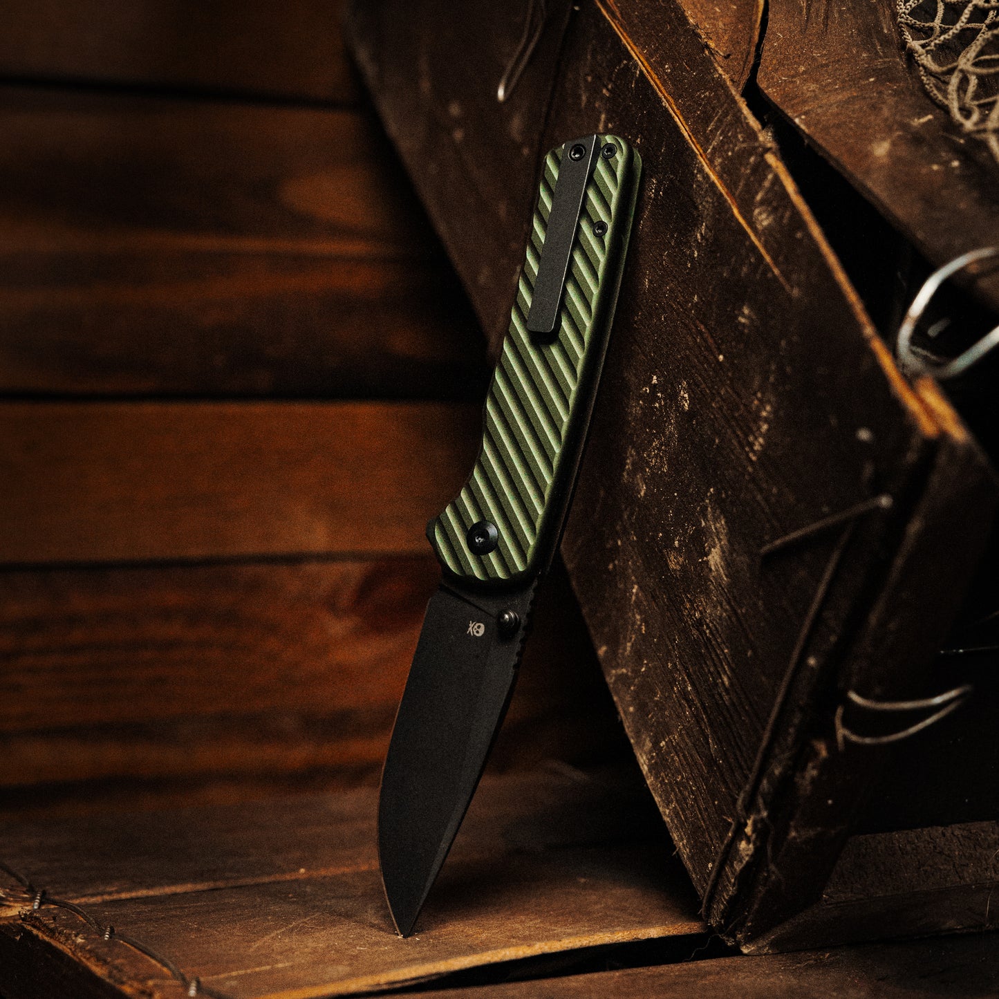 Civivi Iron Tide, Forest Green Aluminum / Black Stonewashed
