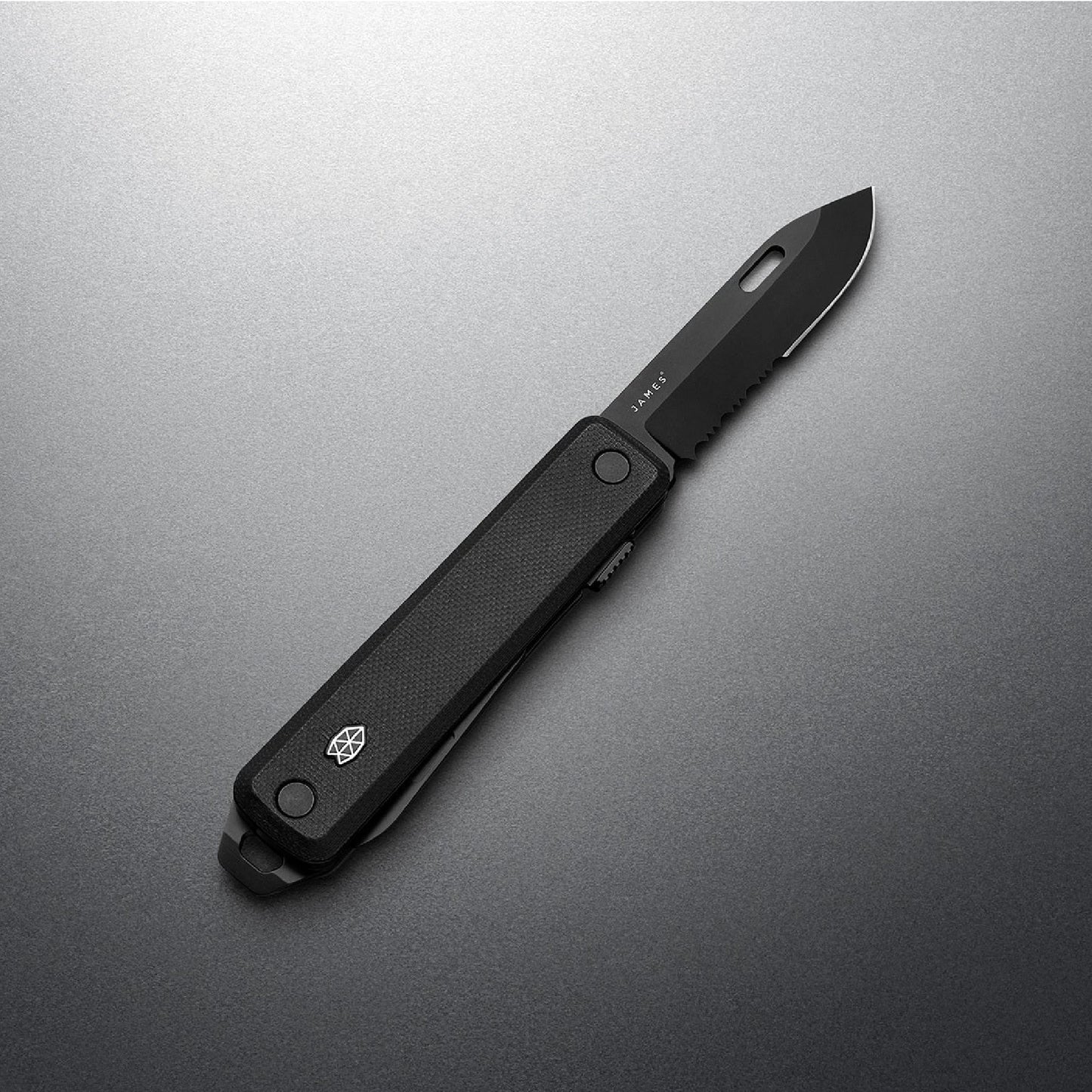 The James Brand The Ellis G10 Serrated, Black/Black