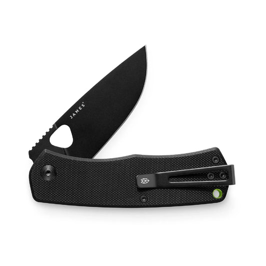 The James Brand The Folsom G10 Straight, Black/Black