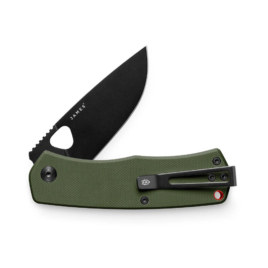 The James Brand The Folsom G10 Straight, OD Green/Orange/Black