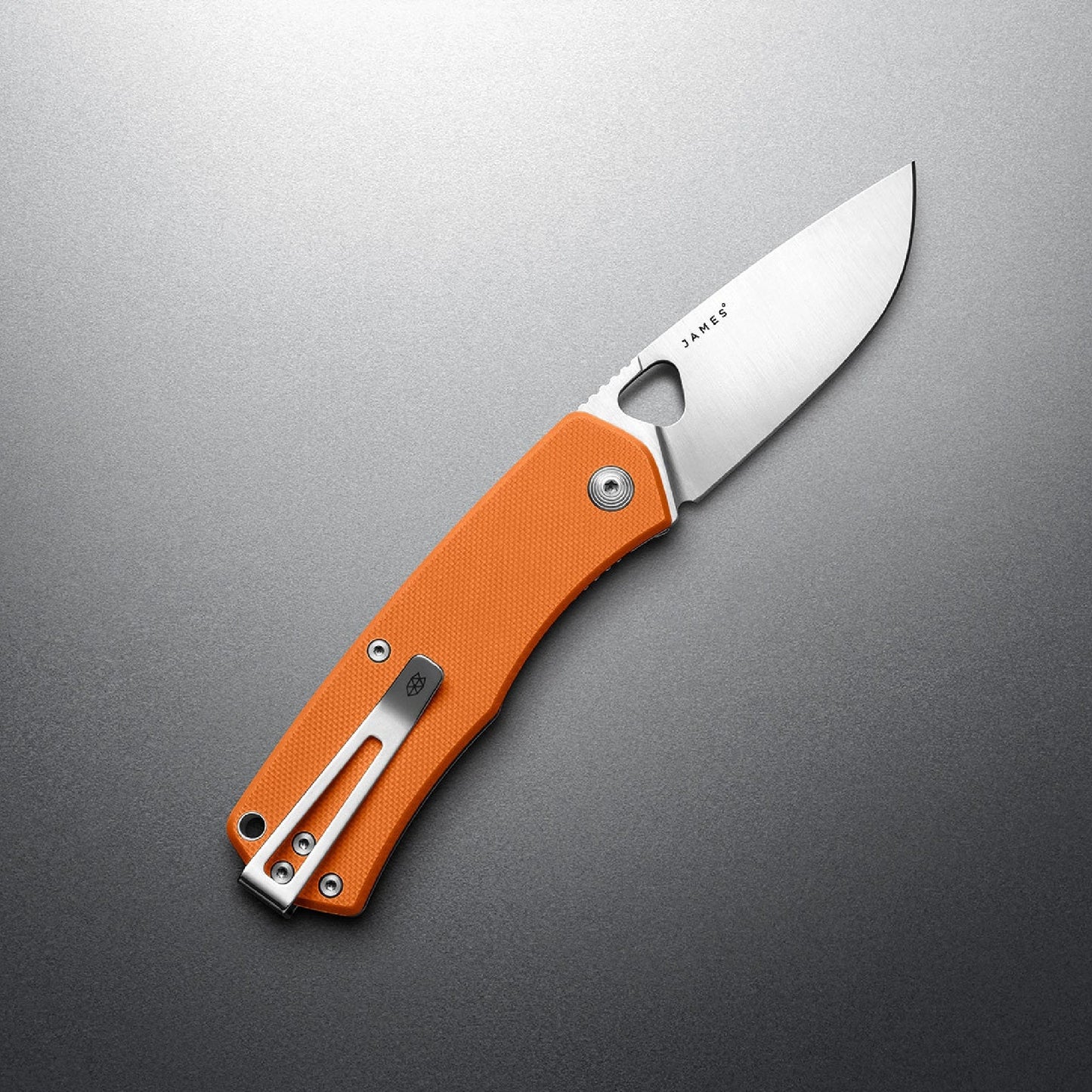 The James Brand The Folsom G10 Straight, Orange/Stainless