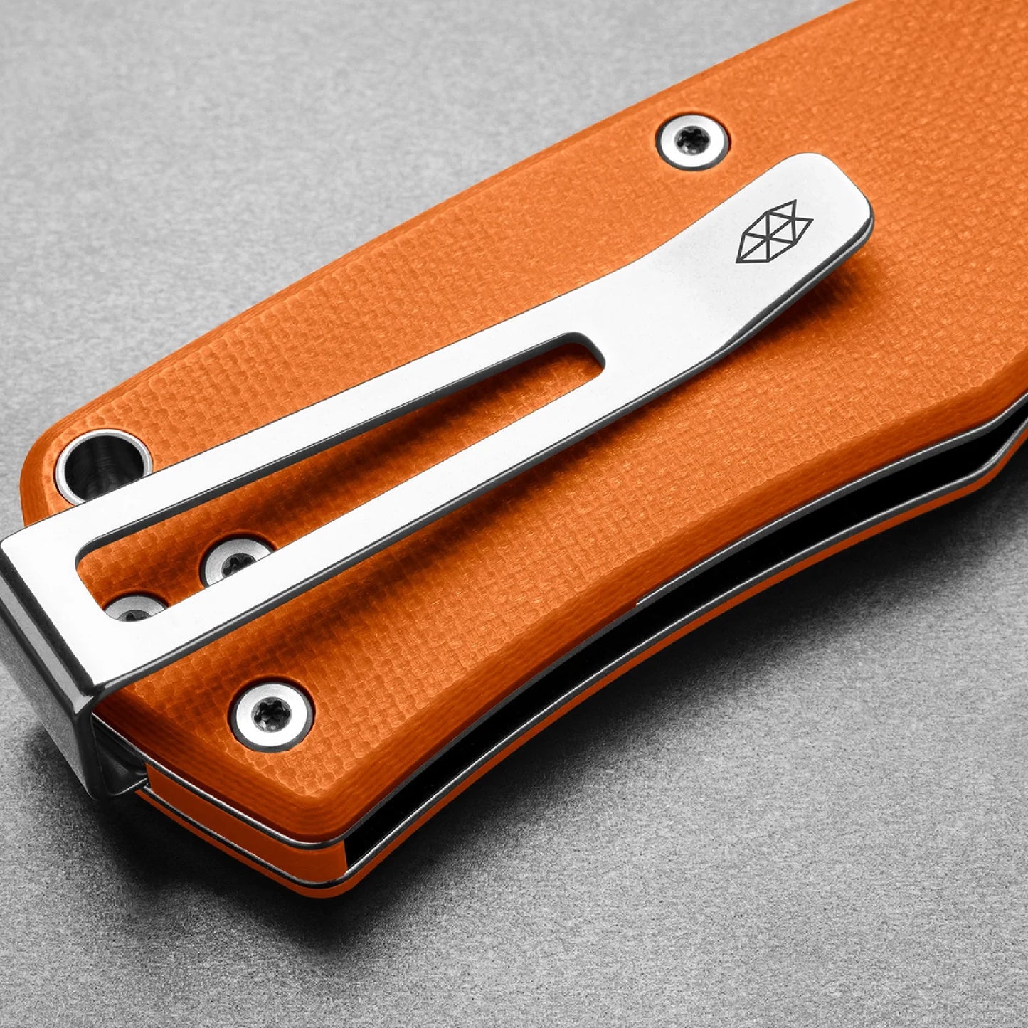 The James Brand The Folsom G10 Straight, Orange/Stainless