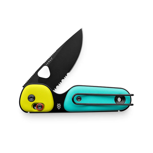 The James Brand The Redstone PP Serrated, Neon/Turquoise/Black