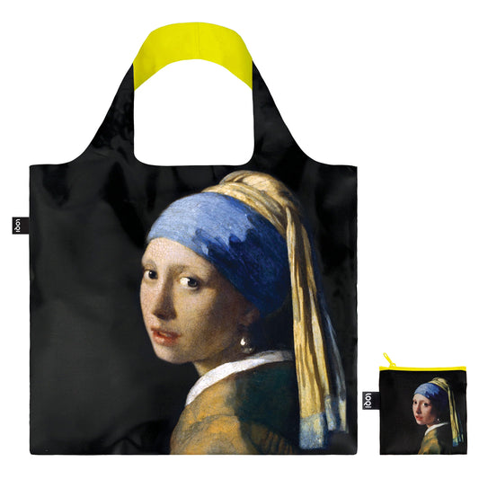 LOQI Johannes Vermeer Girl with a Pearl Earring Neon Recycled Bag