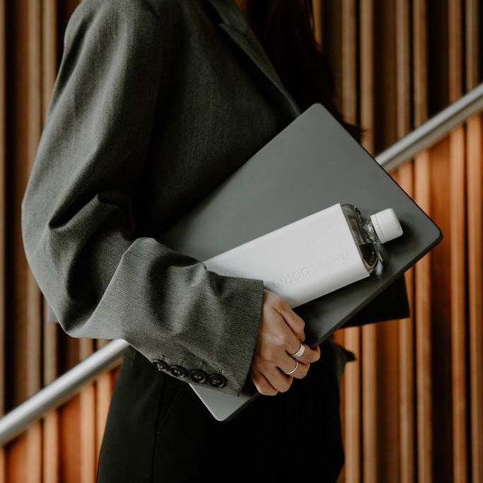 Memobottle™ Slim Transparent Bundle 450ml, Cool Grey