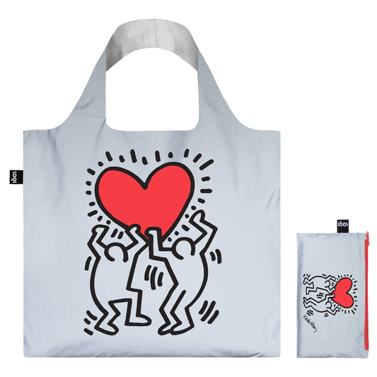 LOQI Keith Haring Reflective Bag, Dancing Heart