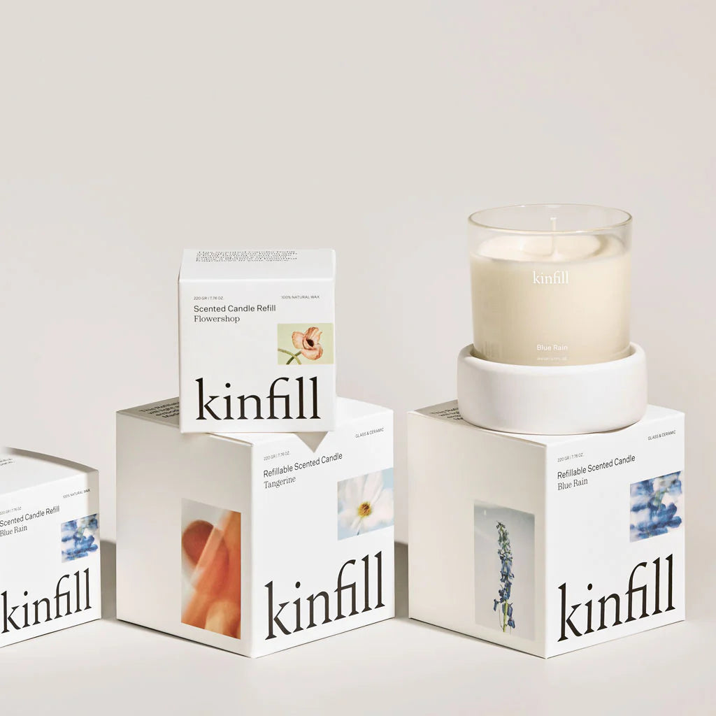 Kinfill Scented Candle, Blue Rain