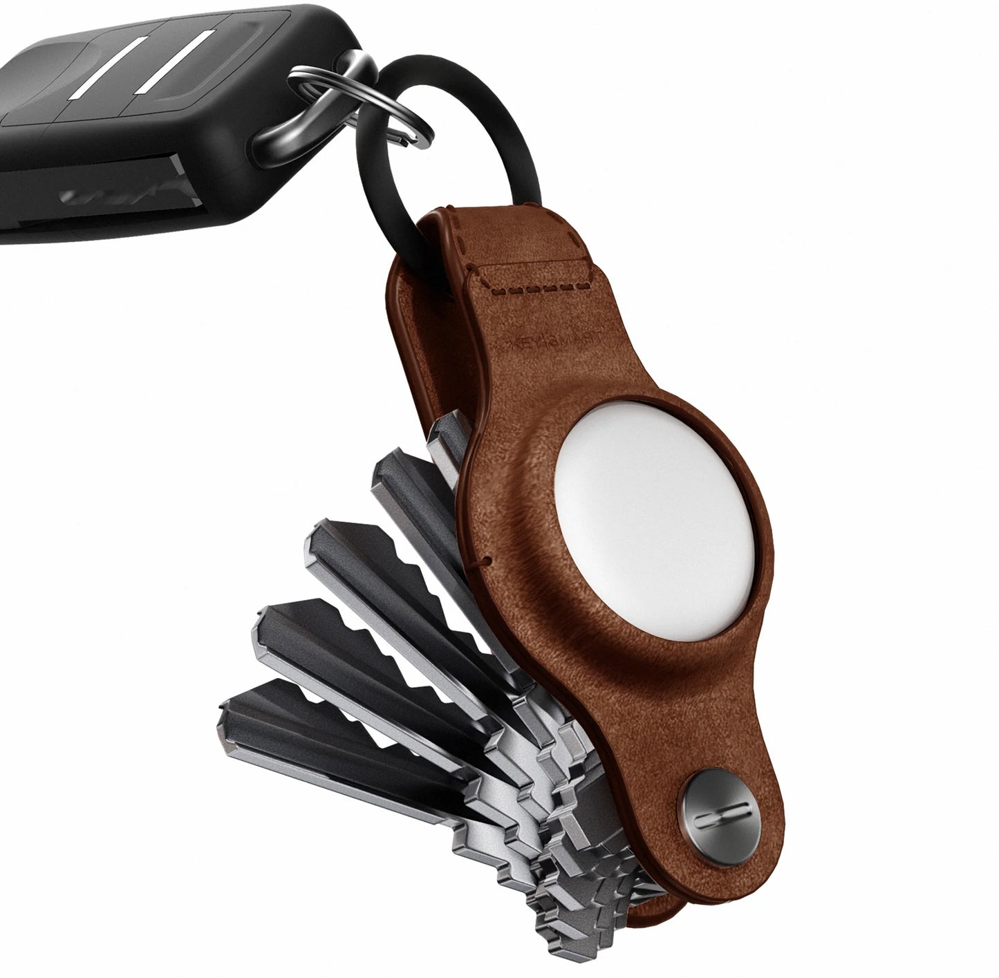 KeySmart® Air Genuine Leather, Brown