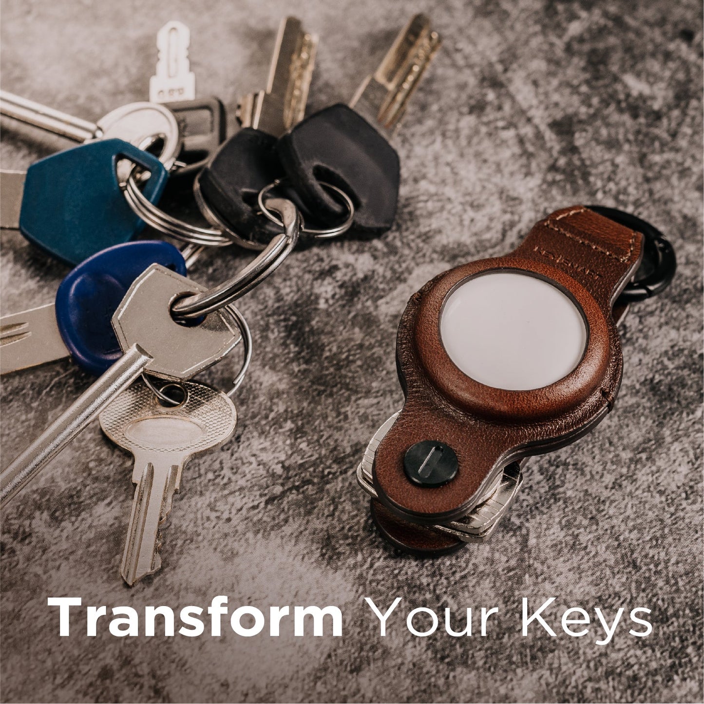 KeySmart® Air Genuine Leather, Brown