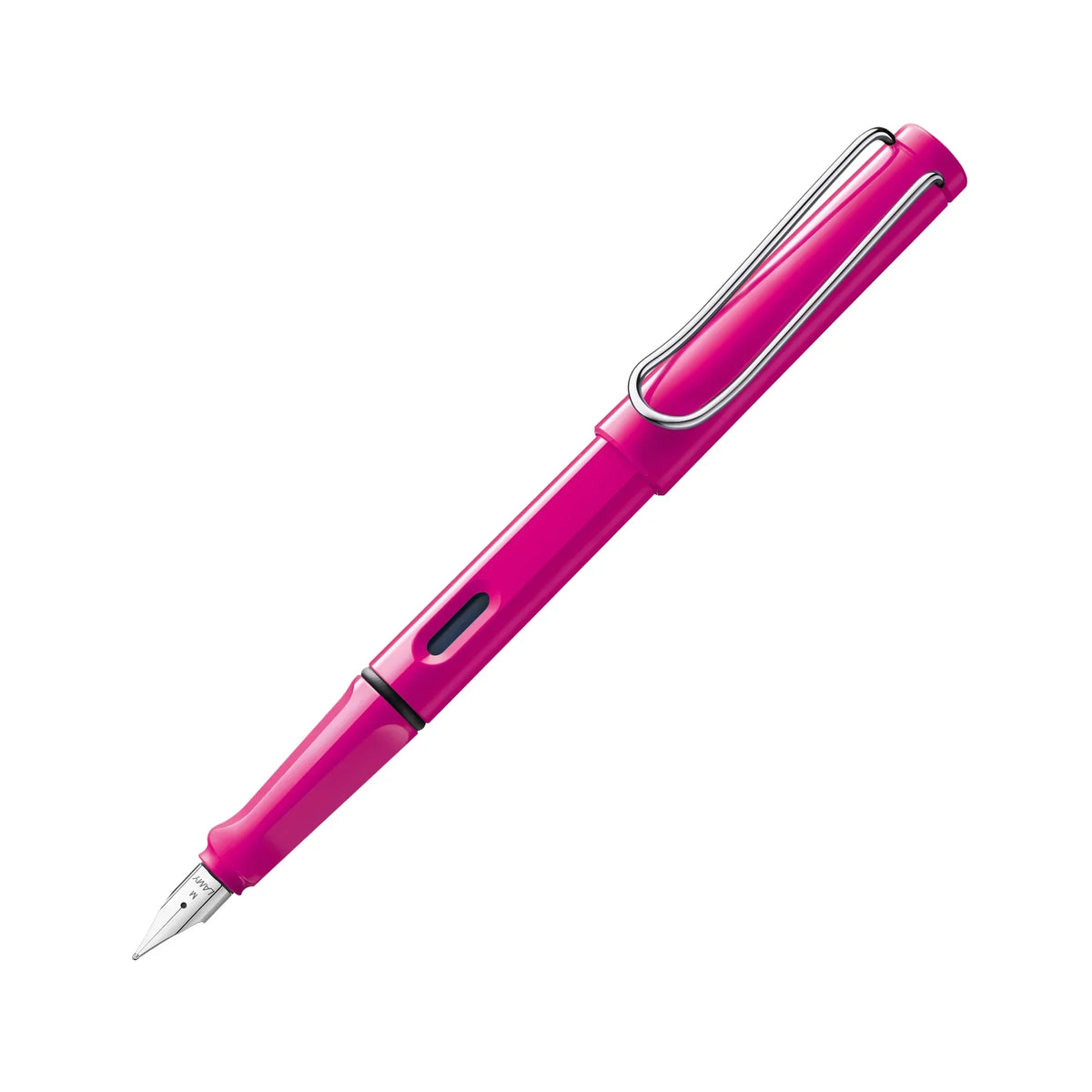 LAMY Safari Fountain Pen Shiny Pink på hvit bakgrunn