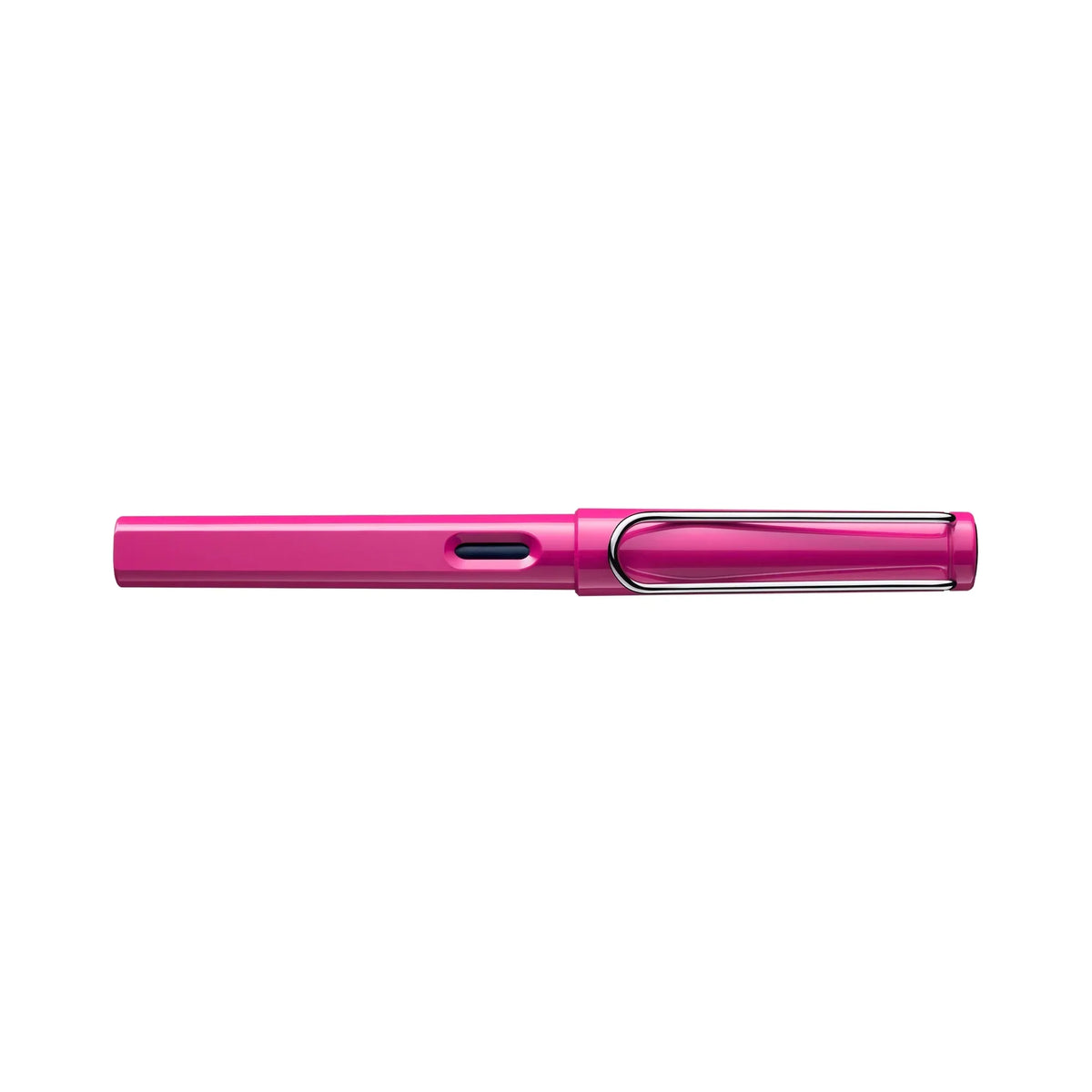 LAMY Safari Fountain Pen Shiny Pink på hvit bakgrunn