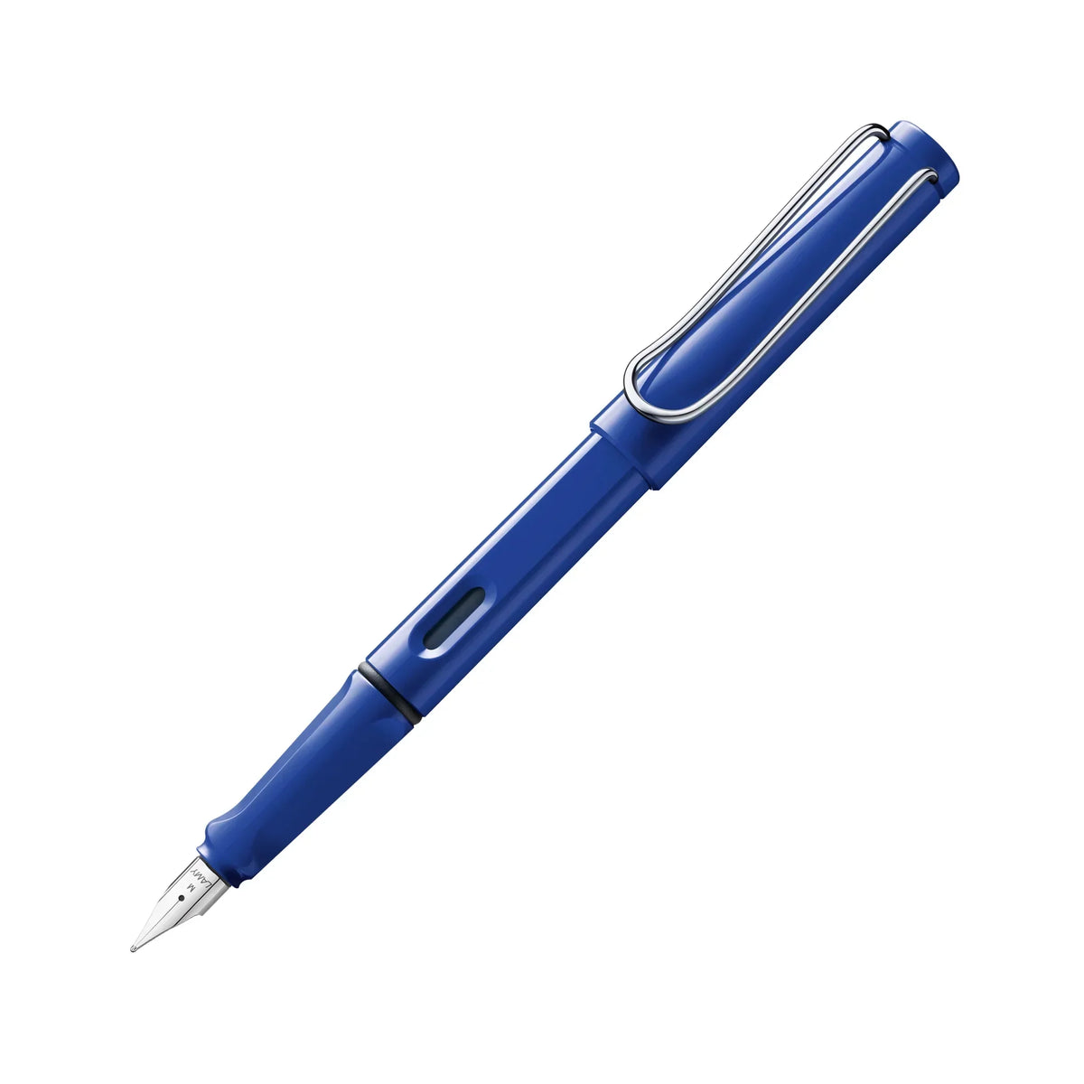 LAMY Safari Fountain Pen Shiny Blue på hvit bakgrunn
