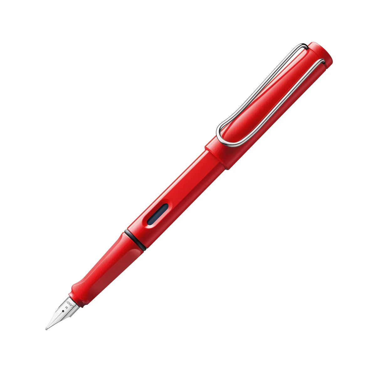 LAMY Safari Fountain Pen Shiny Red på hvit bakgrunn