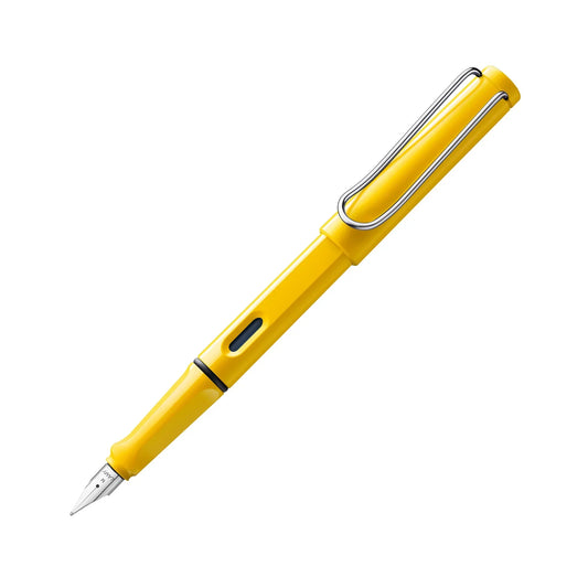 LAMY Safari Fountain Pen Shiny Yellow på hvit bakgrunn