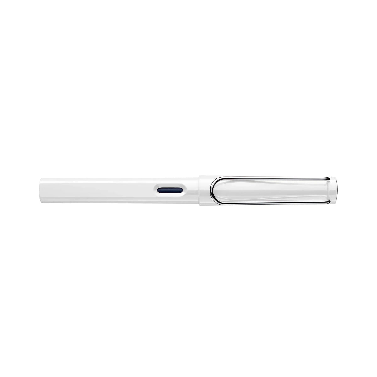 LAMY Safari Fountain Pen Shiny White på hvit bakgrunn
