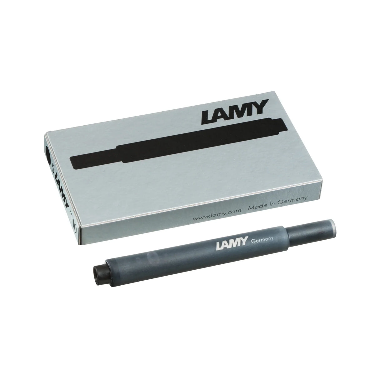 LAMY T 10 Blekkpatroner Black, 5-Pakke på hvit bakgrunn