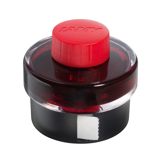 LAMY T 52 Fyllepennblekk Red, 50 ml på hvit bakgrunn
