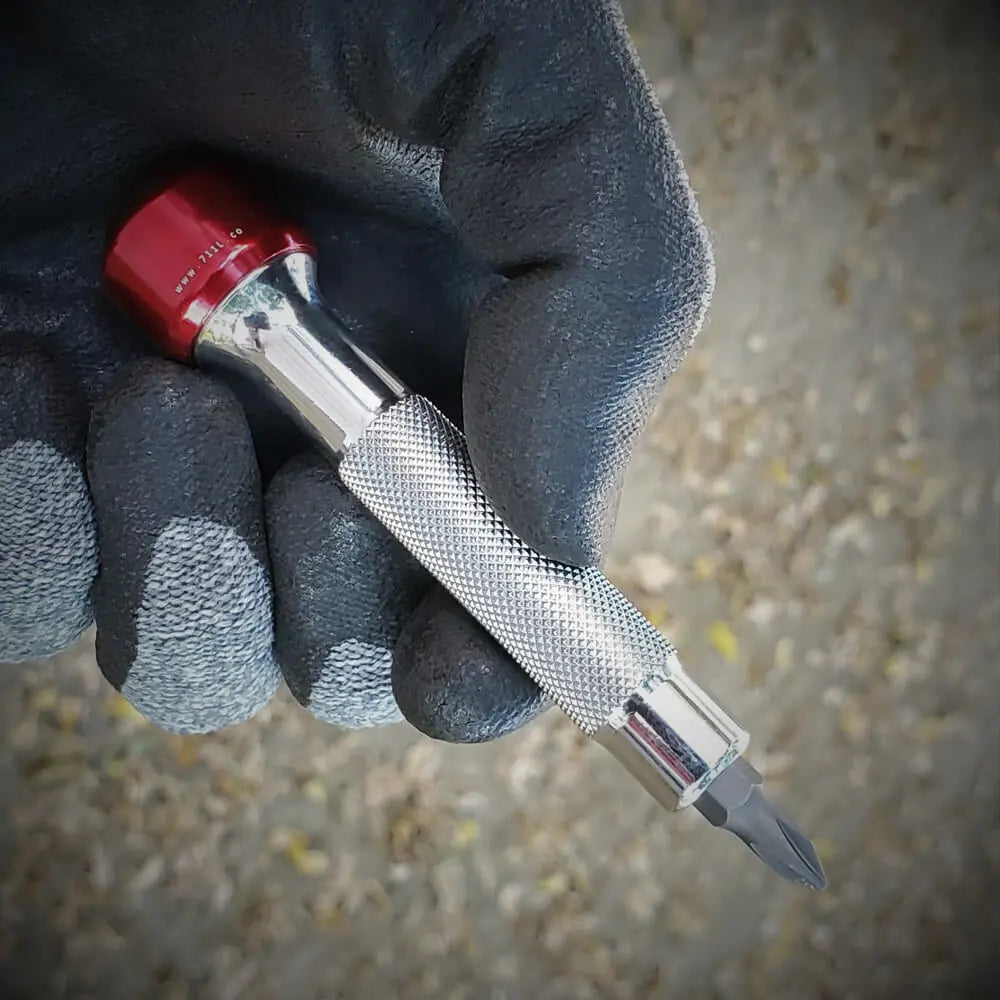 711L Lollipop Bit Driver, Stainless Steel / Red