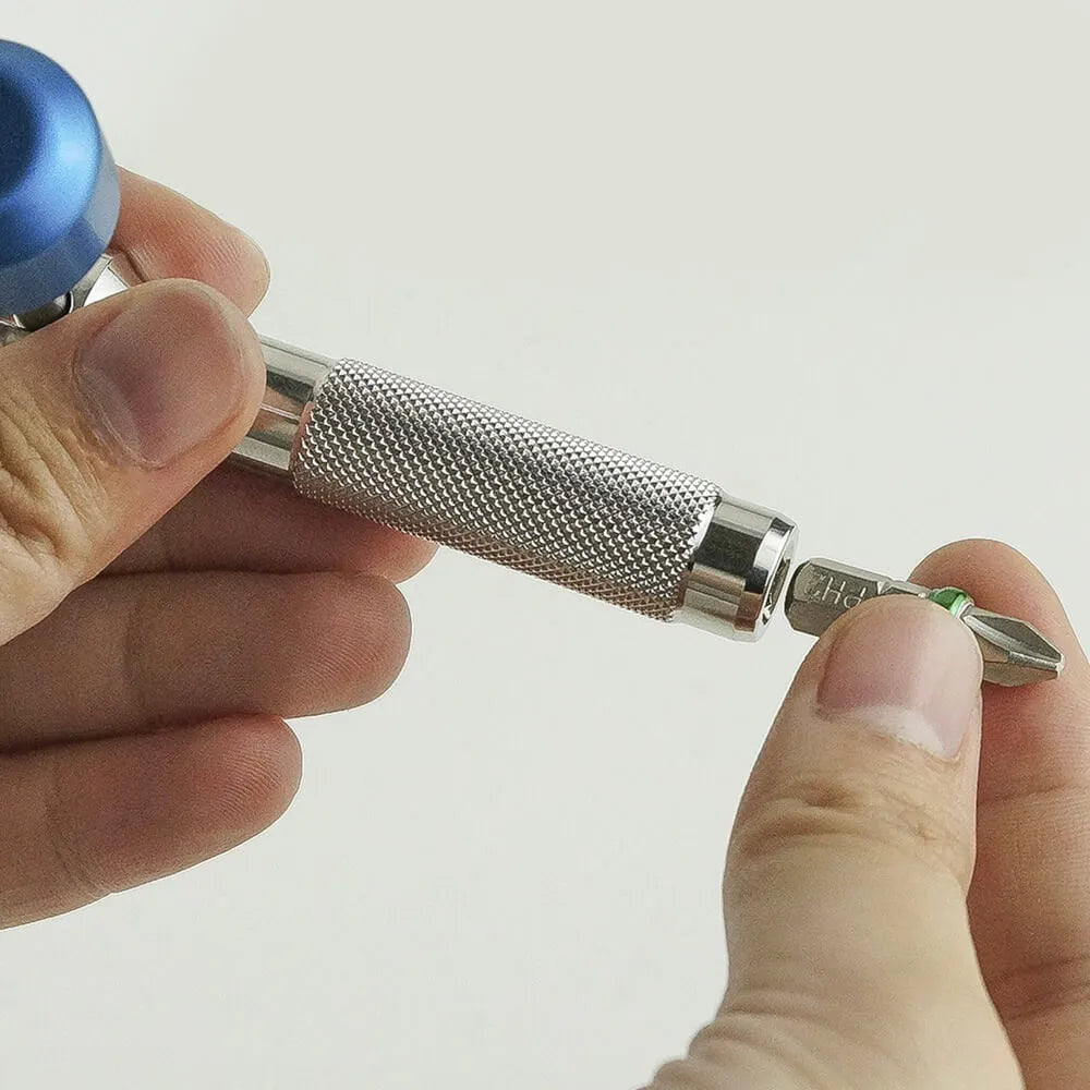 711L Lollipop Bit Driver, Stainless Steel / Blue
