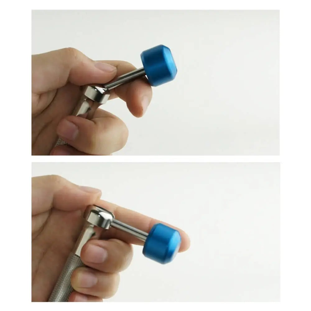 711L Lollipop Bit Driver, Stainless Steel / Blue