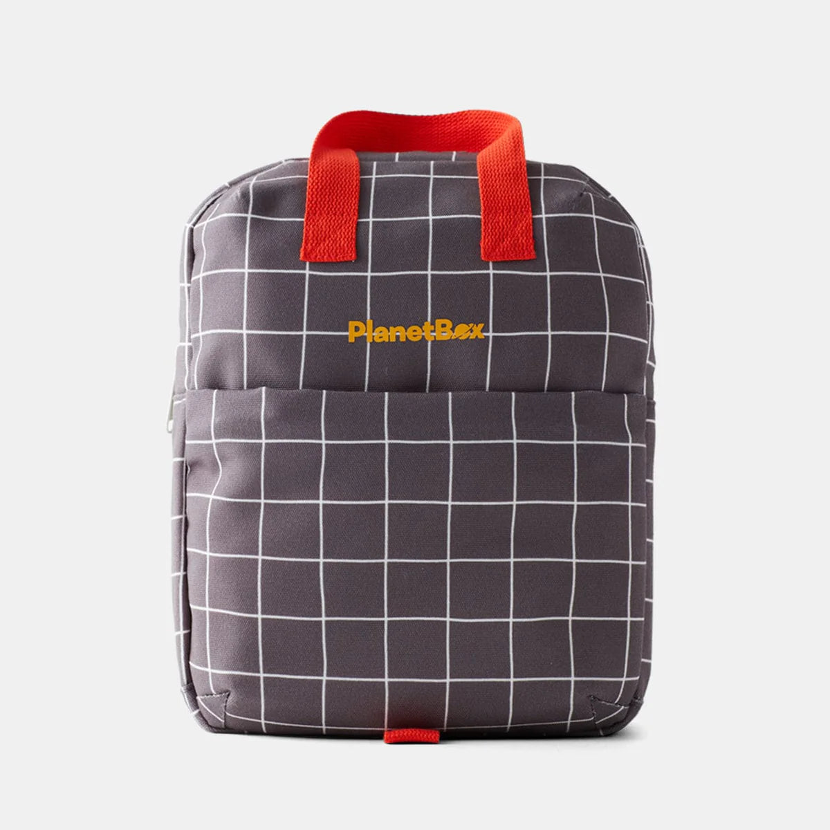 PlanetBox Lunch Tote Bag, Gull Grey Grid