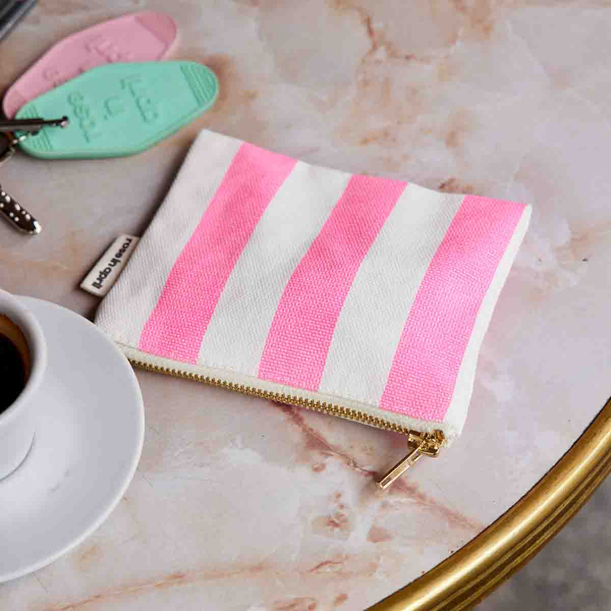 Rose in April Marie Purse Stripes, Neon pink