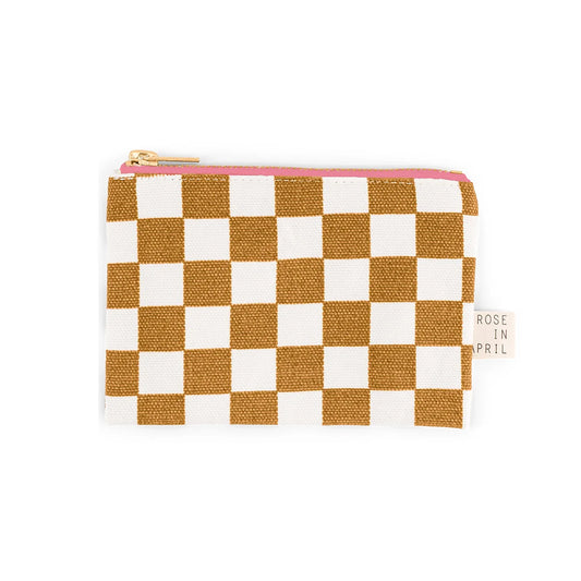 Rose in April Marie Purse Checkerboard, Caramel
