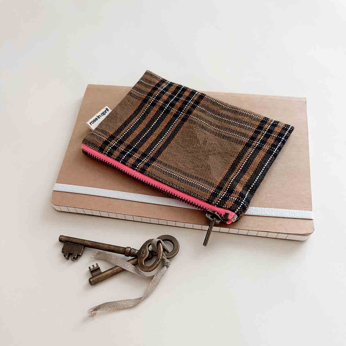 Rose in April Marie Purse, Tartan Check