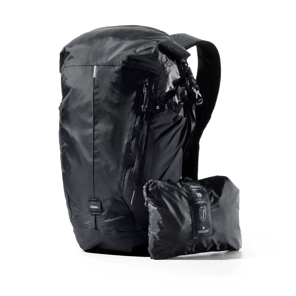 Matador Waterproof Packable Backpack 18L, Black