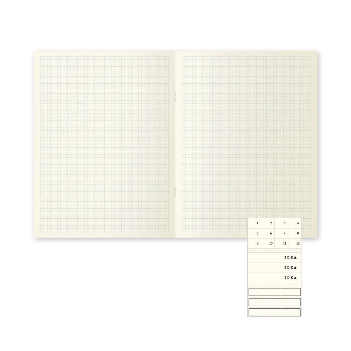 Midori MD Notebook Light Grid, A4 (3-Pakk)