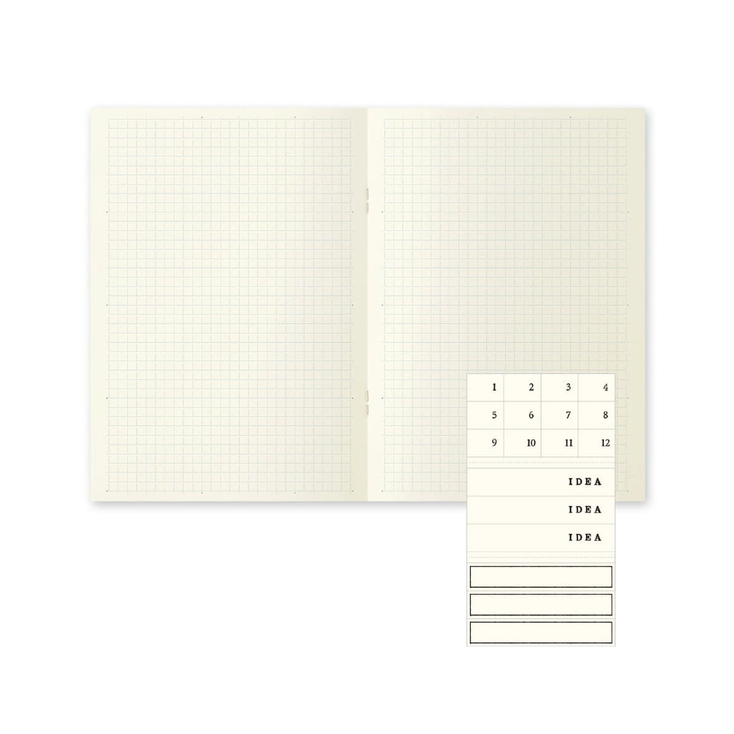 Midori MD Notebook Light Grid, A5 (3-Pakk)