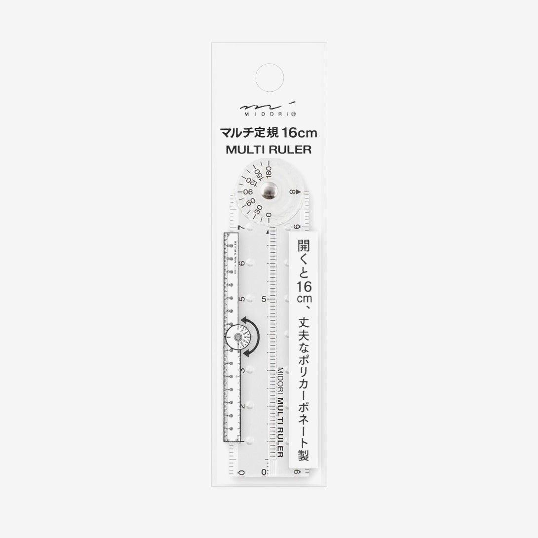 Midori Multi Ruler 16cm, Clear – Goodnotes.no
