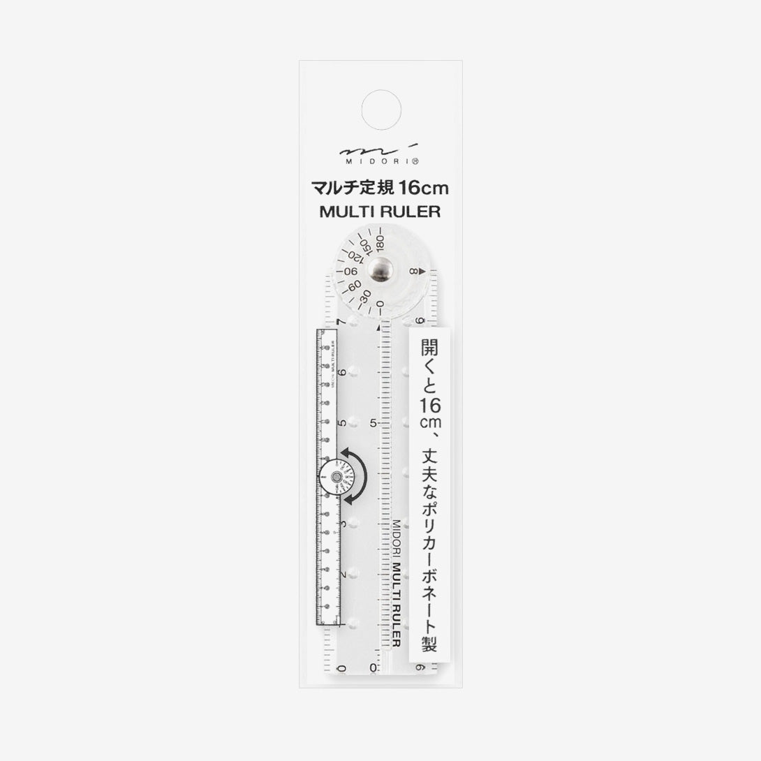 Midori Multi Ruler 16cm, Clear