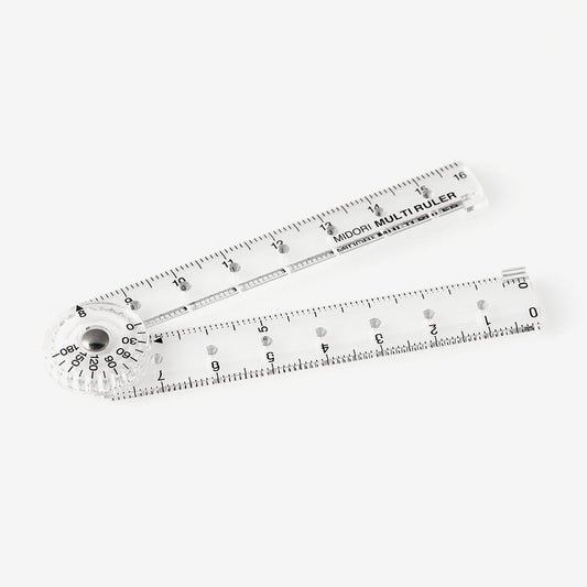 Midori Multi Ruler 16cm, Clear