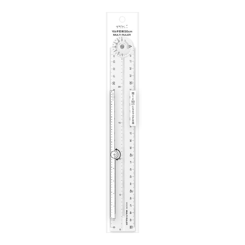 Midori Multi Ruler 50cm, Clear – Goodnotes.no